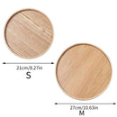 Plateau rond en bois brésilien 21/27/30 cm Plateau décoratif en bois pour table basse, petit-déjeuner, dîner, thé, nourriture