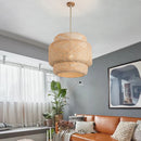 Suspension en bambou tricoté main de style brésilien, luminaire décoratif pour intérieur de restaurant, AC85-260 V