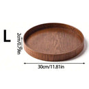 Plateau rond en bois brésilien 21/27/30 cm Plateau décoratif en bois pour table basse, petit-déjeuner, dîner, thé, nourriture