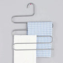 Cintres multifonctionnels à 5 couches, support de rangement pour pantalons antidérapant, support en tissu avec plusieurs fonctions pour suspendre et ranger