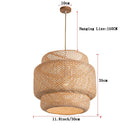 Suspension en bambou tricoté main de style brésilien, luminaire décoratif pour intérieur de restaurant, AC85-260 V