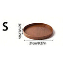 Plateau rond en bois brésilien 21/27/30 cm Plateau décoratif en bois pour table basse, petit-déjeuner, dîner, thé, nourriture