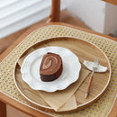 Plateau rond en bois brésilien 21/27/30 cm Plateau décoratif en bois pour table basse, petit-déjeuner, dîner, thé, nourriture