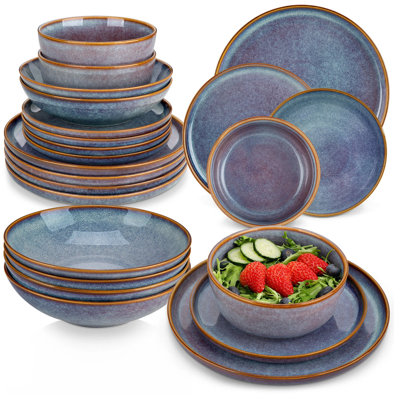 Service de table en céramique brésilienne de 16 pièces