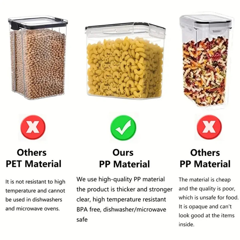 Ensemble de bocaux hermétiques en acrylique pour aliments
