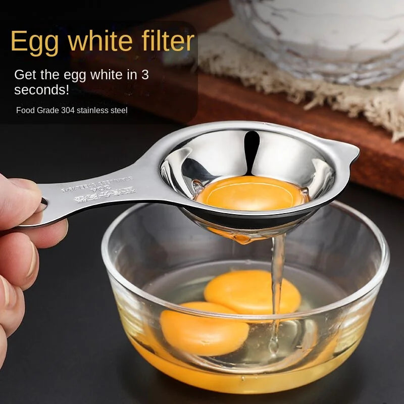 Séparateur de jaune d'œuf en acier inoxydable, 1 pièce, séparateur de blanc d'œuf, outil de séparation d'œuf pour la cuisson, Camping barbecue, accessoires essentiels