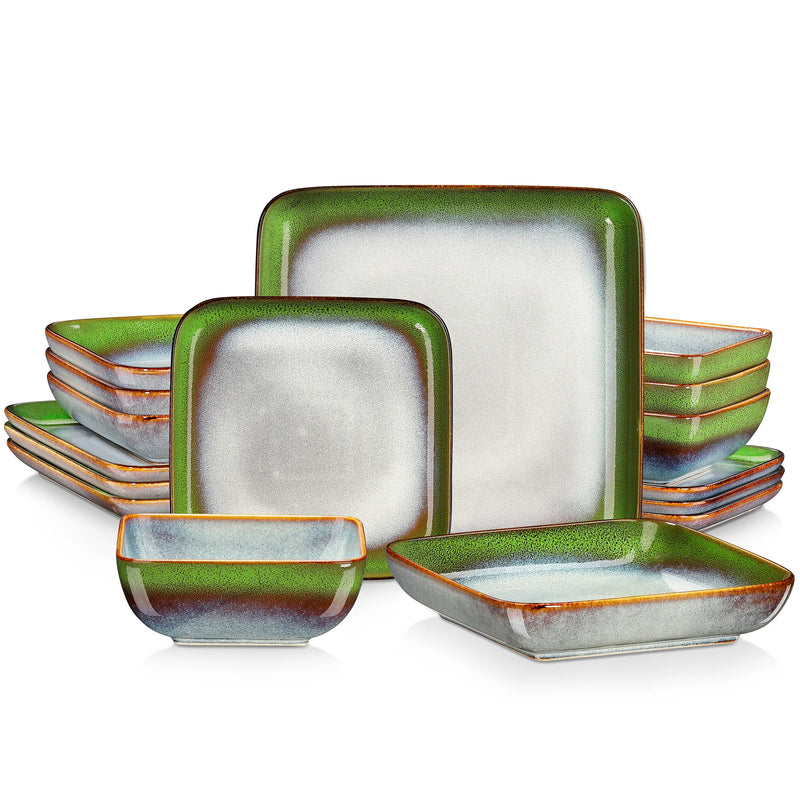 Service de table en céramique brésilienne de 16 pièces