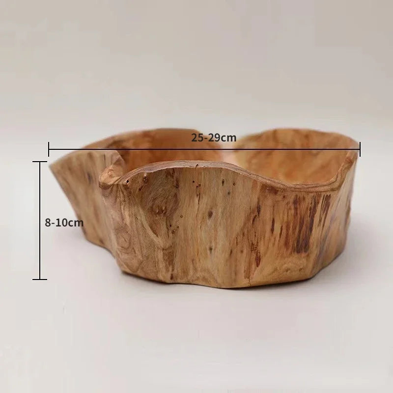 Plateau à fruits en bois naturel fait main