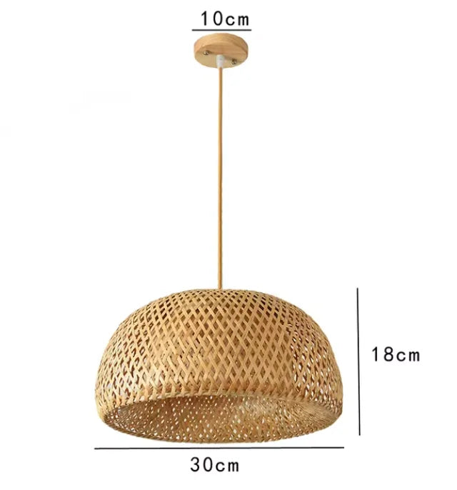 Suspension en bambou tricoté main de style brésilien, luminaire décoratif pour intérieur de restaurant, AC85-260 V