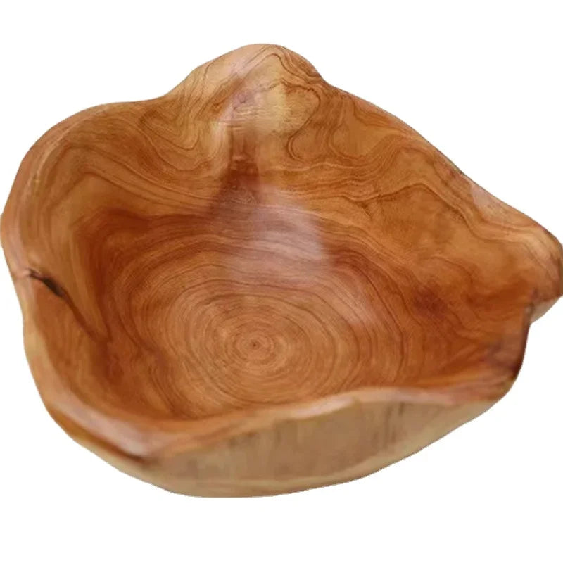Plateau à fruits en bois naturel fait main