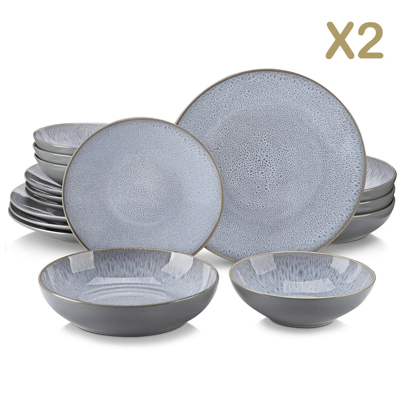 Service de table en céramique brésilienne de 16 pièces
