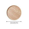 Plateau rond en bois brésilien 21/27/30 cm Plateau décoratif en bois pour table basse, petit-déjeuner, dîner, thé, nourriture