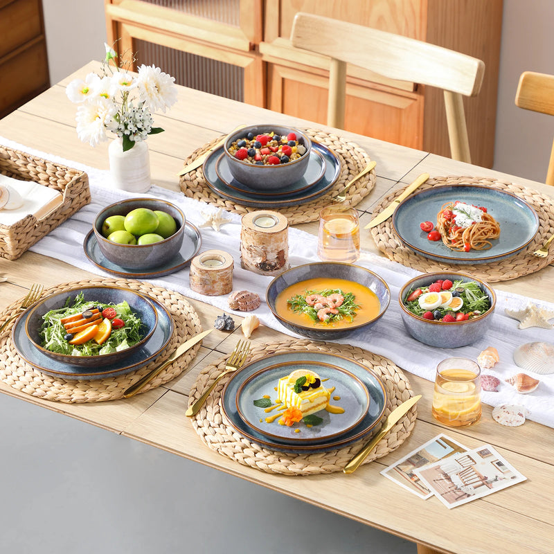 Service de table en céramique brésilienne de 16 pièces