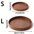 Plateau rond en bois brésilien 21/27/30 cm Plateau décoratif en bois pour table basse, petit-déjeuner, dîner, thé, nourriture