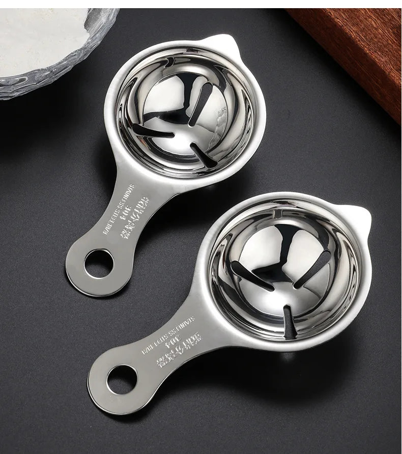 Séparateur de jaune d'œuf en acier inoxydable, 1 pièce, séparateur de blanc d'œuf, outil de séparation d'œuf pour la cuisson, Camping barbecue, accessoires essentiels