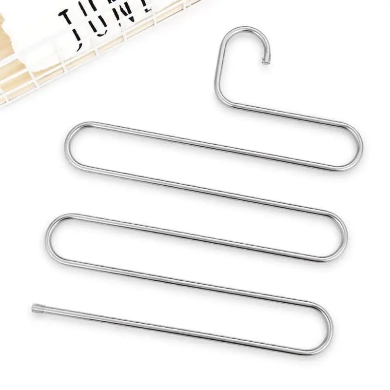 Cintres multifonctionnels à 5 couches, support de rangement pour pantalons antidérapant, support en tissu avec plusieurs fonctions pour suspendre et ranger