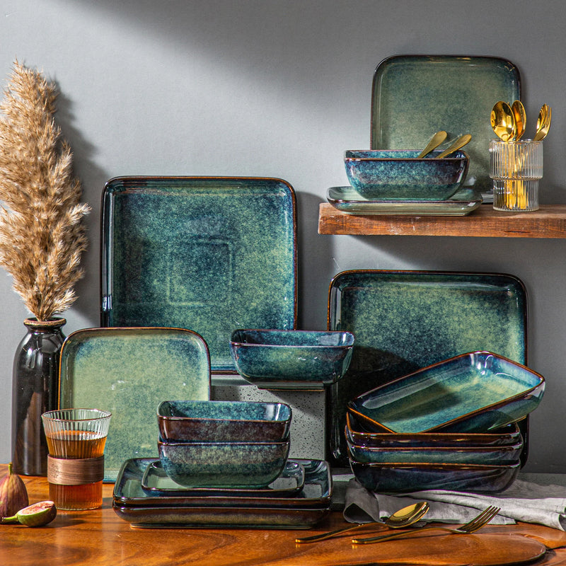 Service de table en céramique brésilienne de 16 pièces