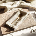 Nappe bohème en lin à pompons - Mélange macramé rustique