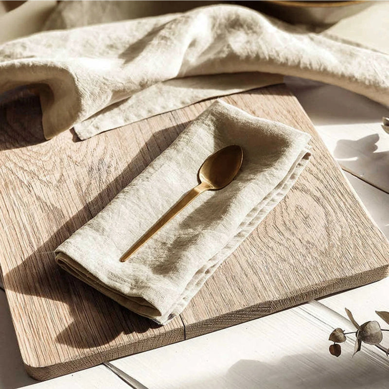 Nappe bohème en lin à pompons - Mélange macramé rustique
