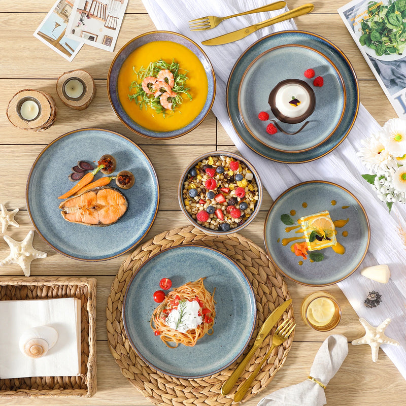 Service de table en céramique brésilienne de 16 pièces